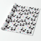 Panda Patroonpapier Cadeaupapier (Uitgerold)