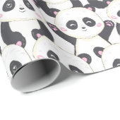 Panda Patroonpapier Cadeaupapier (Rol Hoek)