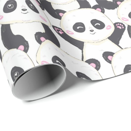 Panda Patroonpapier Cadeaupapier (Rol Hoek)