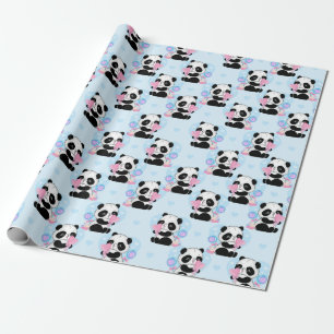 Panda Patroonpapier Cadeaupapier