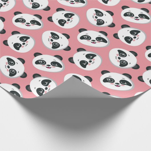 Panda Patroonpapier Cadeaupapier (Hoek)