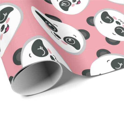Panda Patroonpapier Cadeaupapier (Rol Hoek)