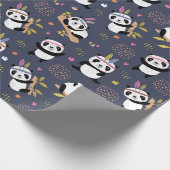 Panda Patroonpapier Cadeaupapier (Hoek)