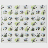 Panda Patroonpapier Cadeaupapier (Vlak)