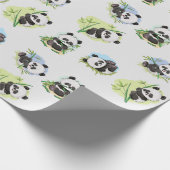 Panda Patroonpapier Cadeaupapier (Hoek)