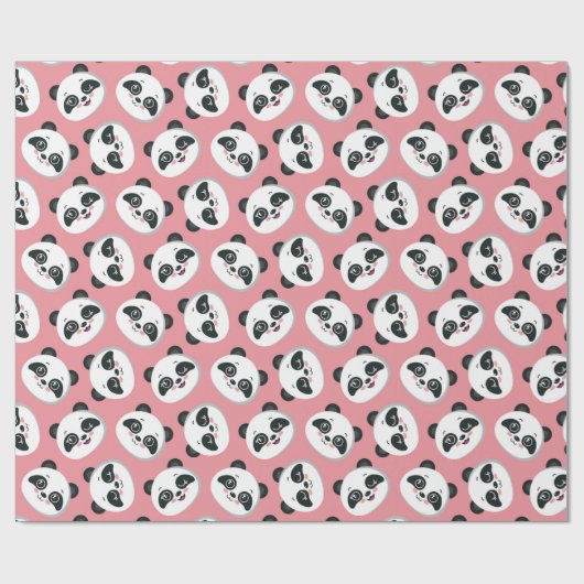 Panda Patroonpapier Cadeaupapier (Vlak)