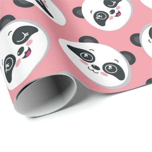 Panda Patroonpapier Cadeaupapier (Rol Hoek)