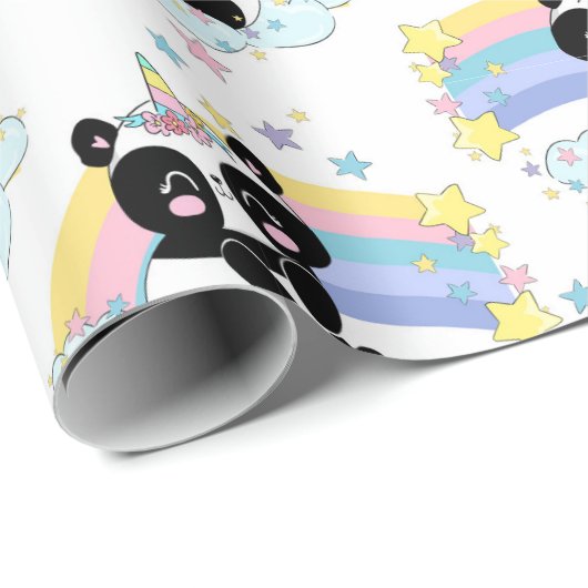 Panda Patroonpapier Cadeaupapier (Rol Hoek)