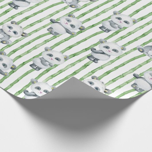 Panda Patroonpapier Cadeaupapier (Hoek)