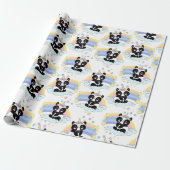 Panda Patroonpapier Cadeaupapier (Uitgerold)