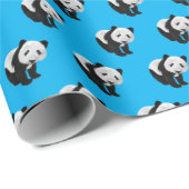 Panda Pattern - Achtergrondkleurverwisselbaar Cadeaupapier (Rol Hoek)
