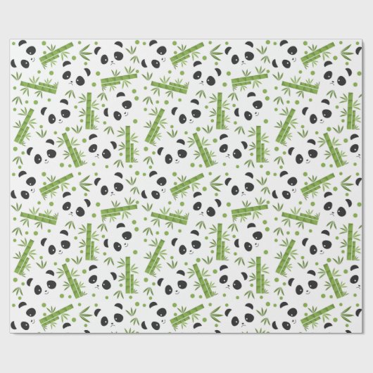 Panda Pattern Cadeaupapier (Vlak)