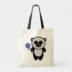 Panda Peace Flower Canvas tas