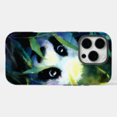 Panda Peeking Bamboe Waterverf Case-Mate iPhone Case (Achterkant (horizontaal))