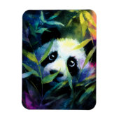 Panda Peeking Bamboe Waterverf Magneet (Verticaal)