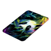 Panda Peeking Bamboe Waterverf Magneet (Linkerzijde)