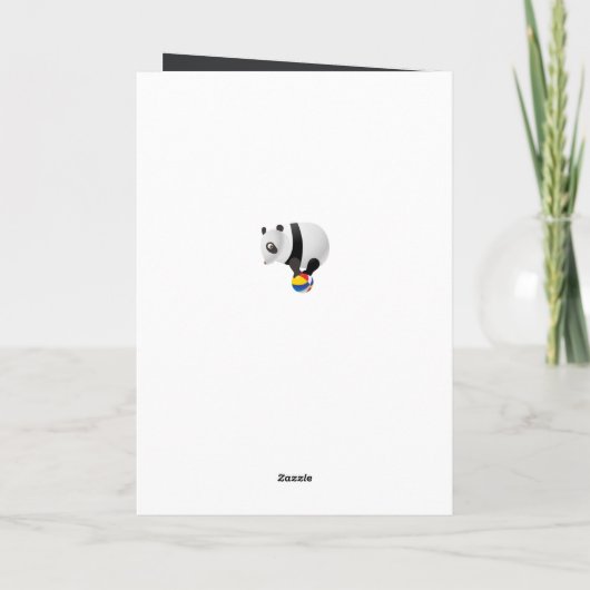 Panda Persoonlijke Naam Kinderverjaardag Schoolbor Kaart (Achterkant)