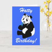 Panda Pet (geboortedag) Kaart (Gele Bloem)
