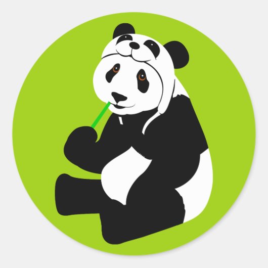 Panda Pet Ronde Sticker (Voorkant)