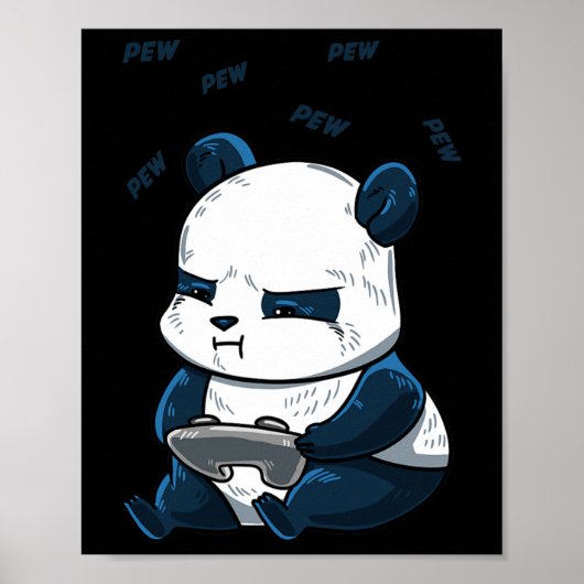 Panda Pew Schattigee kookplaat Poster (Voorkant)
