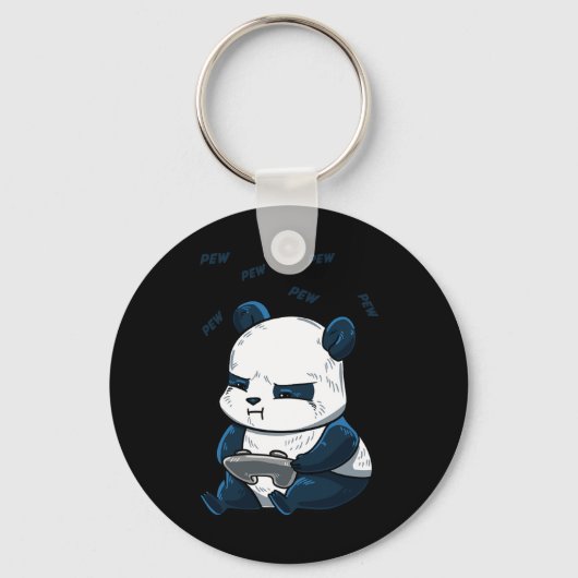 Panda Pew Schattigee kookplaat Sleutelhanger (Voorkant)