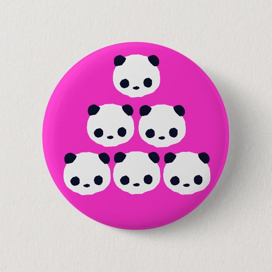 Panda Pile Ronde Button 5,7 Cm (Voorkant)