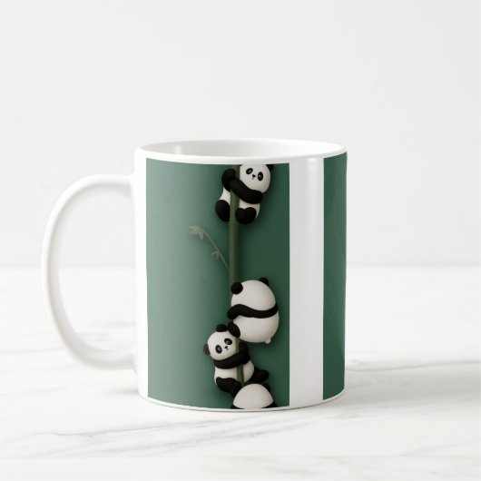 Panda Pile-Up Bamboo Balance The Panda Ladder Clim Koffiemok (Links)
