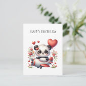 Panda Piloot Verjaardag Feestdagenkaart (Staand voorkant)