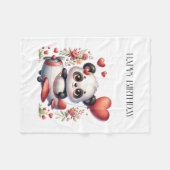 Panda Piloot Verjaardag Fleece Deken (Voorkant (Horizontaal))