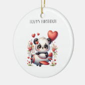 Panda Piloot Verjaardag Keramisch Ornament (Links)
