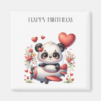 Panda Piloot Verjaardag Magneet