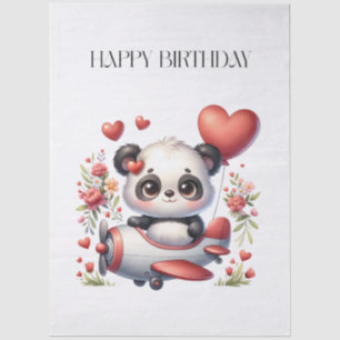 Panda Piloot Verjaardag Tissuepapier