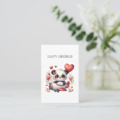 Panda Piloot Verjaardag Visitekaartje (Staand voorkant)