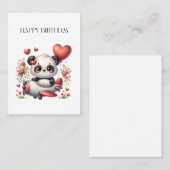 Panda Piloot Verjaardag Visitekaartje (Voorkant / Achterkant)