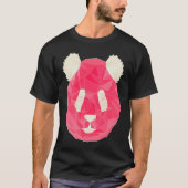 Panda Pink Polygon Style T-shirt (Voorkant)