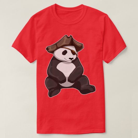 Panda Pirate pet T-shirt (Design voorkant)