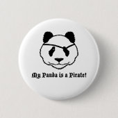 Panda Pirate Ronde Button 5,7 Cm (Voorkant)