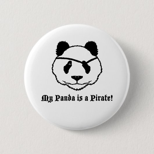 Panda Pirate Ronde Button 5,7 Cm (Voorkant)