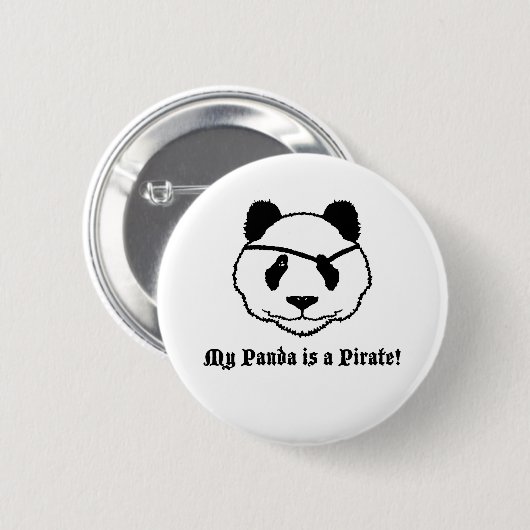 Panda Pirate Ronde Button 5,7 Cm (Voorkant /achterkant)