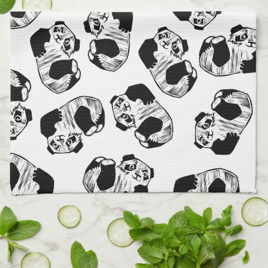 Panda Play Kitchen Towel 16 x 24 inch Theedoek (Gevouwen)