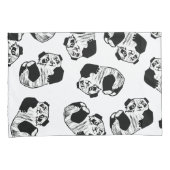 Panda Play Paar of Pillowcases, standaardformaat Kussensloop (Voorkant-Rechts)