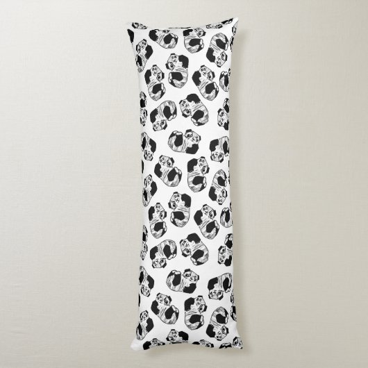 Panda Play Pattern Cotton Body Pillow Lichaamskussen (Achterkant (Verticaal))