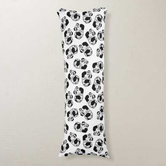 Panda Play Pattern Cotton Body Pillow Lichaamskussen (Voorkant Verticaal)