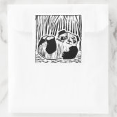 Panda Play Vierkante Stickers, Glanzend Vierkante Sticker (Tas)