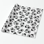 Panda Play Wrapping Paper, 30 x 6' Cadeaupapier (Uitgerold)