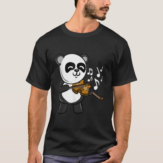 Panda Playing Violin T-shirt (Voorkant)