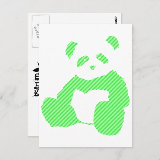 panda plush briefkaart (Voorkant / Achterkant)