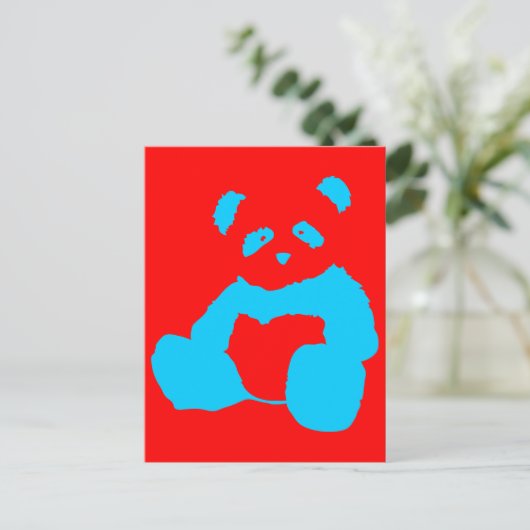 panda plush briefkaart (Staand voorkant)