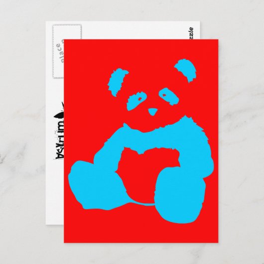 panda plush briefkaart (Voorkant / Achterkant)