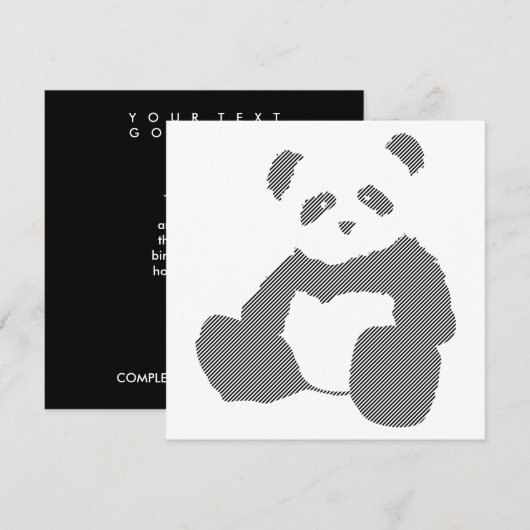 panda plush kaart (Voorkant / Achterkant)